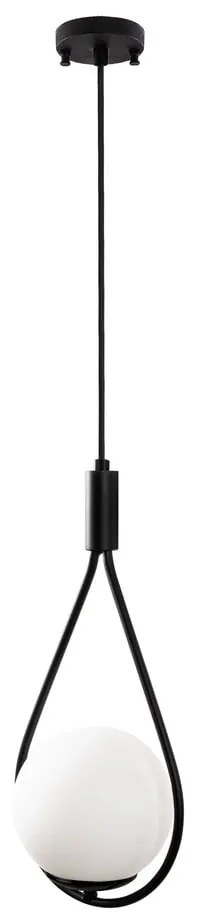 Fekete függőlámpa üveg búrával Sessiz – Opviq lights