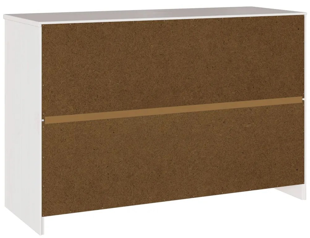 Oldalszekrény "DRAMMEN" Fehér 114x43x75,5 cm Tömbfa Fenyő