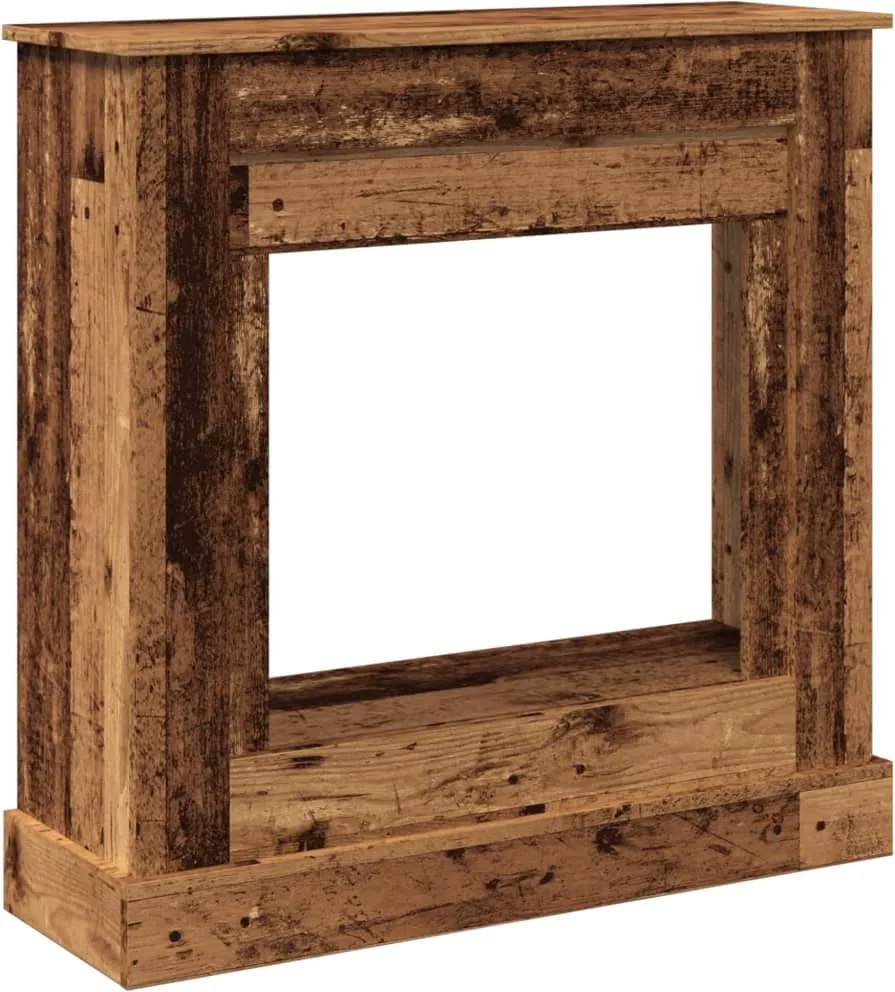 vidaXL antik fa színű szerelt fa kandallóburkolat 90 x 30 x 90 cm