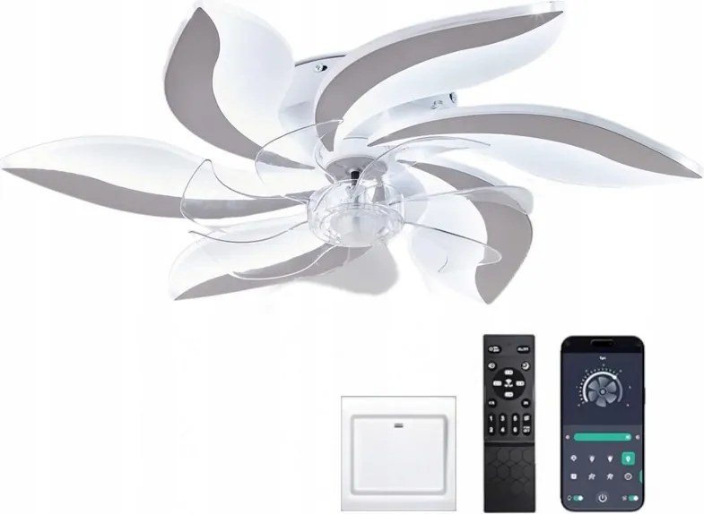 Mennyezeti Ventilátor Mennyezeti Lámpa Led Csillár Prémium Távirányító 54W