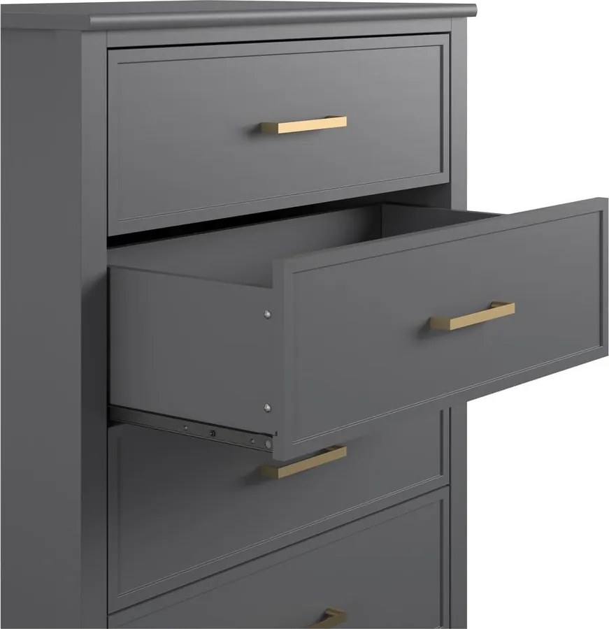 Westerleigh szürke komód, 75 x 106 cm - CosmoLiving by Cosmopolitan