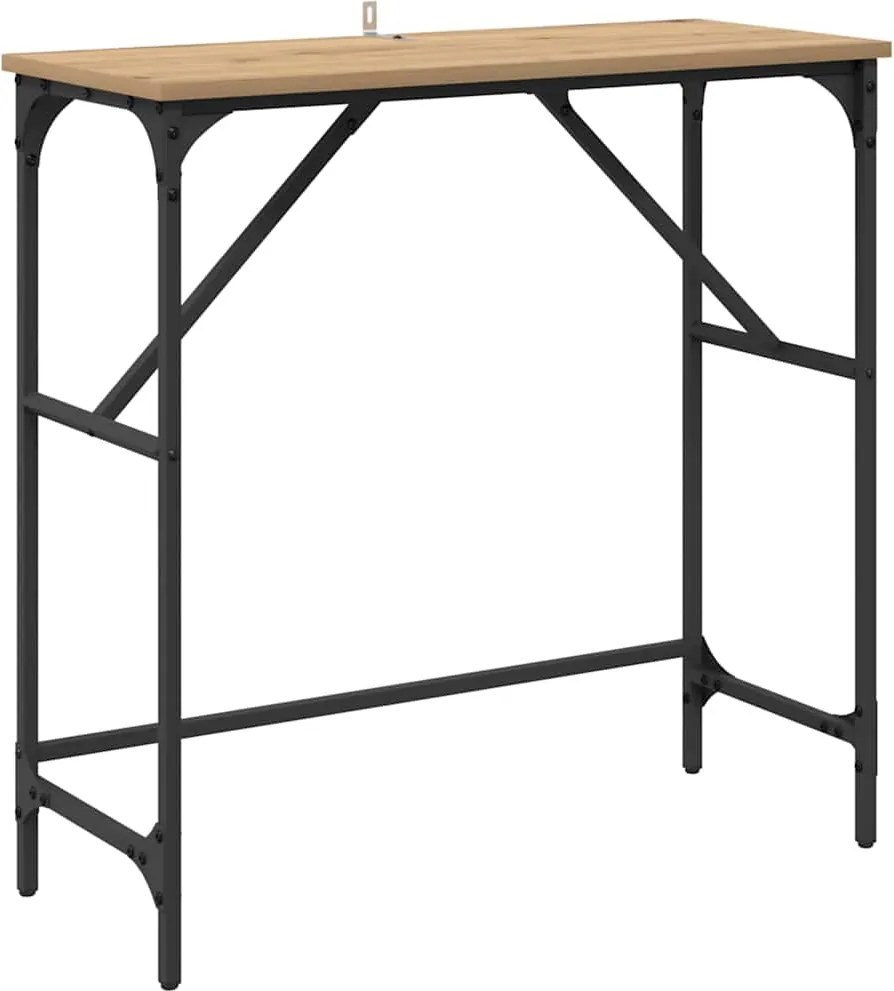 vidaXL Konzolasztal Artisan tölgy 75 x 32 x 75 cm Faanyag
