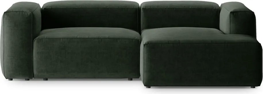 Zöld sarokkanapé (jobb oldali-heverő résszel) Bergamo – Cosmopolitan Design