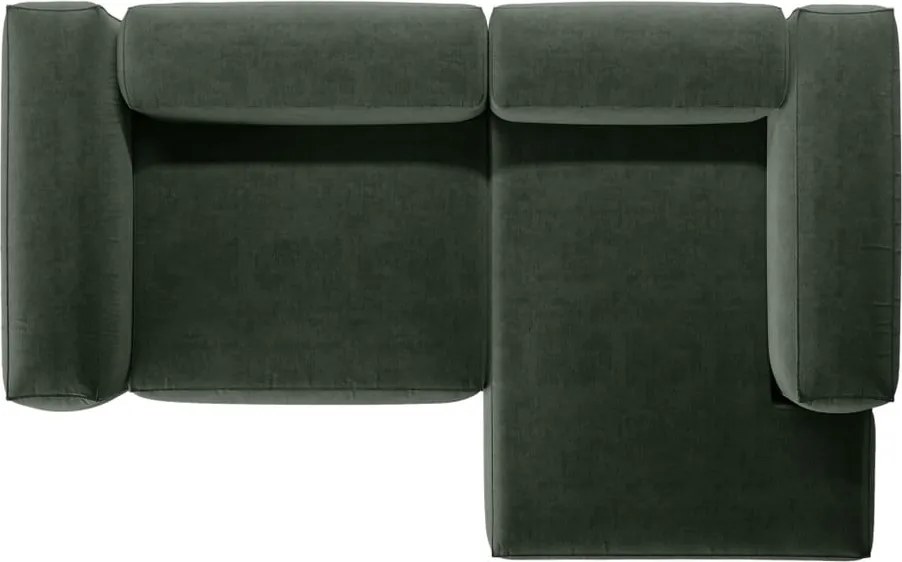 Zöld sarokkanapé (jobb oldali-heverő résszel) Bergamo – Cosmopolitan Design