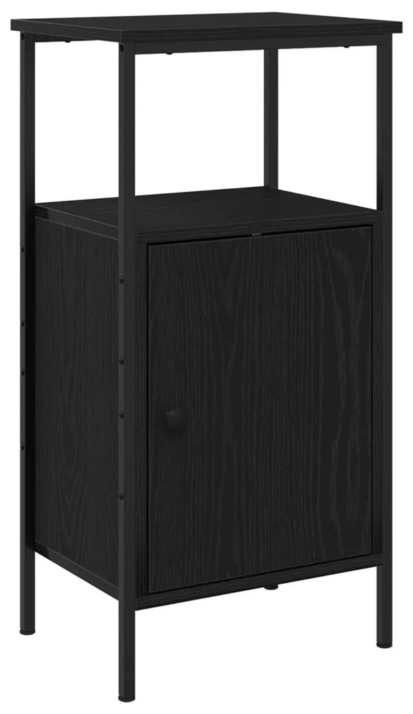 Éjjeli szekrények 2 db Fekete tölgy 41x31x80 cm MDF