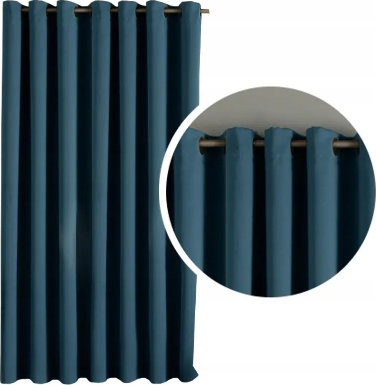 Sötétítő függöny Blackout 250x250 magas vastag függöny Sötét Türkizkék