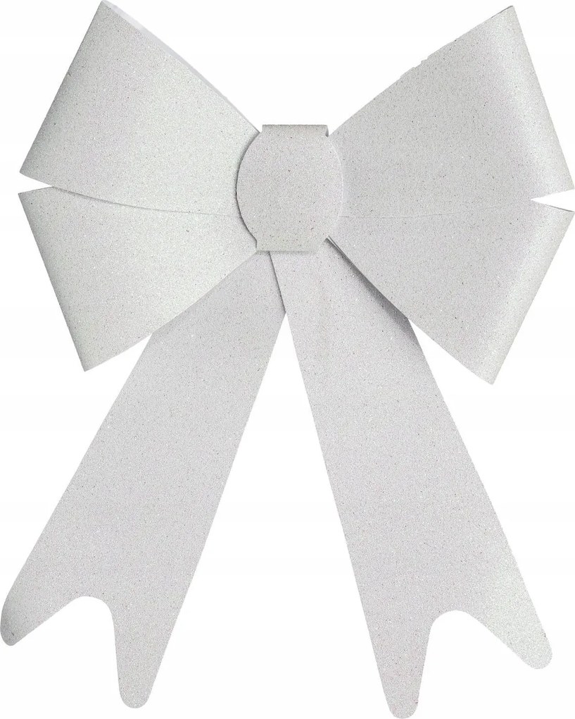 Csillámos Dekoratív Masni Műanyag 30 X 19 CM Fehér