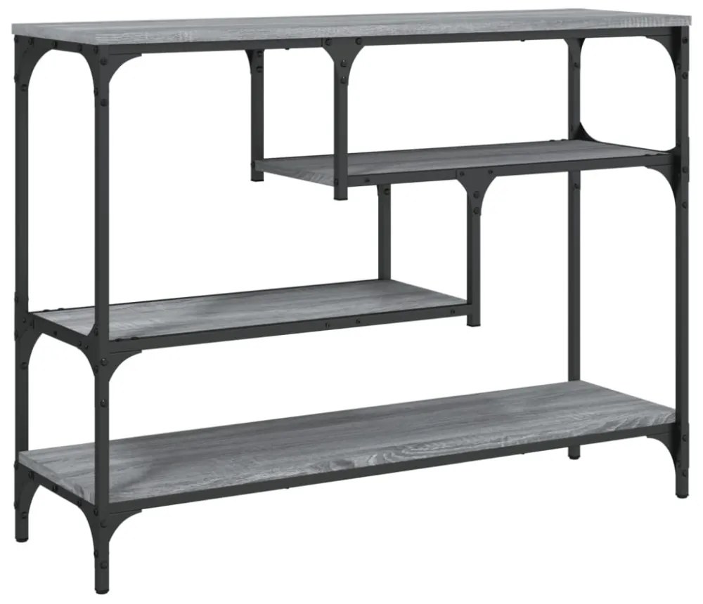 szürke sonoma szerelt fa tálalóasztal 100x30x75 cm