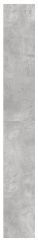 betonszürke szerelt fa könyvespolc 80 x 24 x 176 cm
