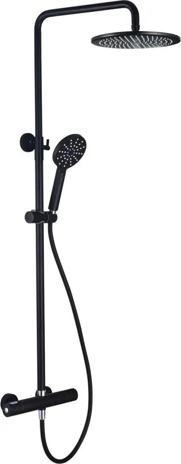 Zuhanyszett termosztátos csapteleppel DRAGOR matt fekete