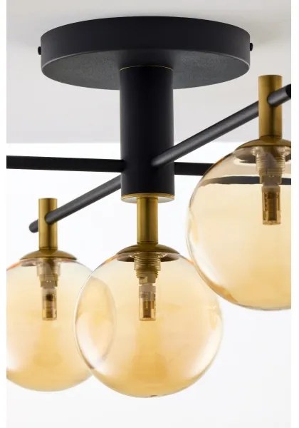 Jupiter 2032 - Felületre szerelhető csillár FIGARO 5xG9/10W/230V fekete/arany/bézs