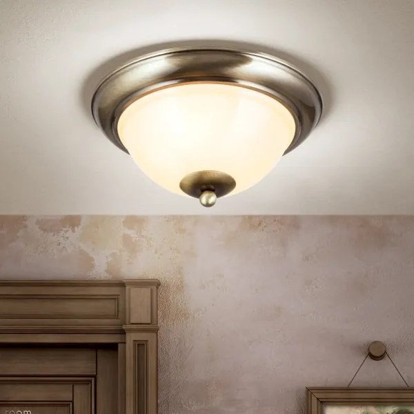 Orion DL 7-675/27-Mennyezeti lámpa AUSTRIAN OLD LAMP 2xE27/60W/230V bronz/bézs