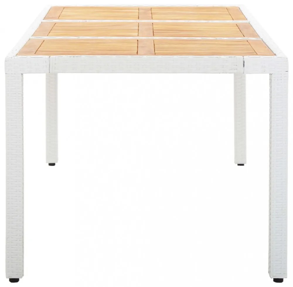 9 részes fehér kültéri polyrattan étkezőgarnitúra
