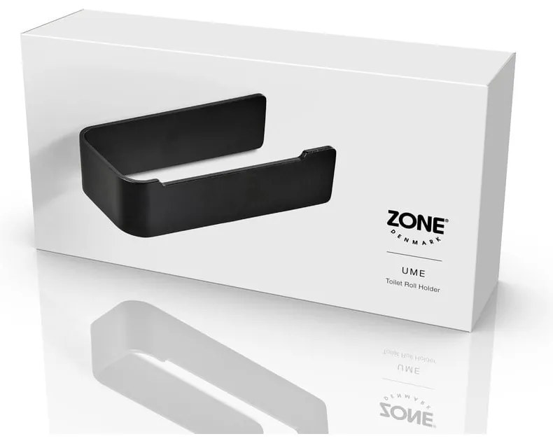 Fekete fali fém WC-papír tartó Ume – Zone