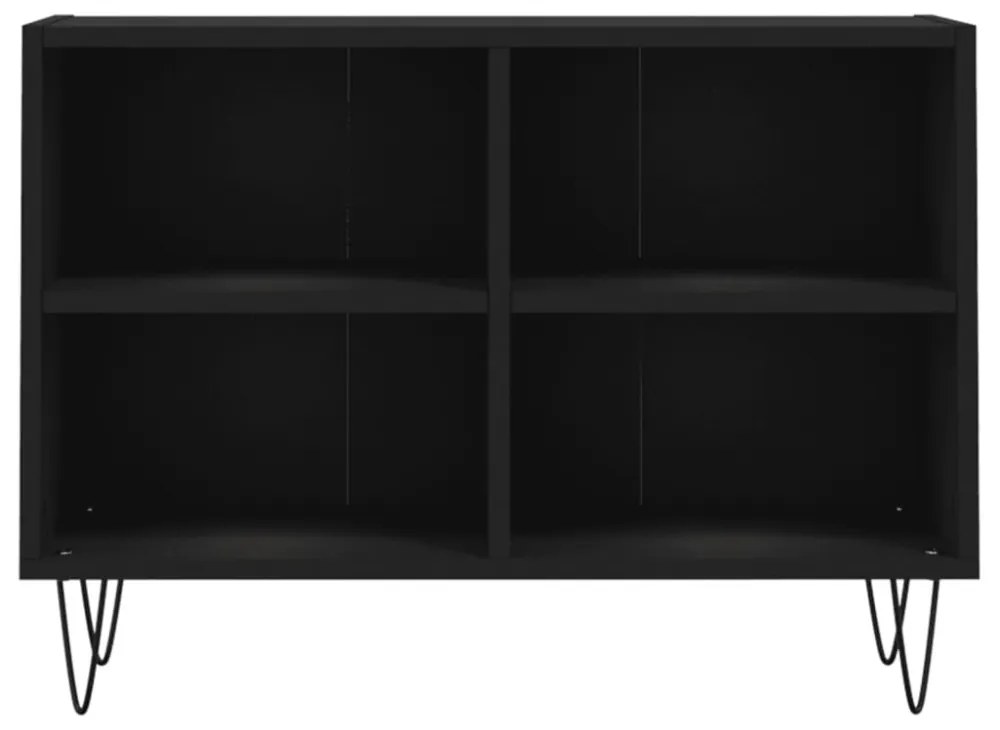 fekete szerelt fa TV-szekrény 69,5x30x50 cm