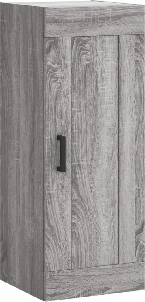 vidaXL szürke sonoma szerelt fa fali szekrény 34,5x34x90 cm