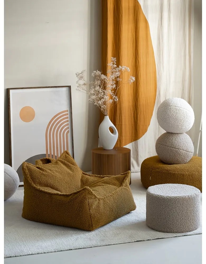 Barna buklé gyerek babzsákfotel Chair – Wigiwama