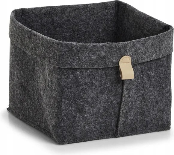 Zeller Tárolódoboz filc antracit 24x24x25cm