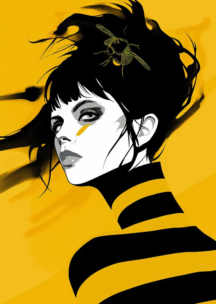 Poszter 64x90cm Sárga kecses