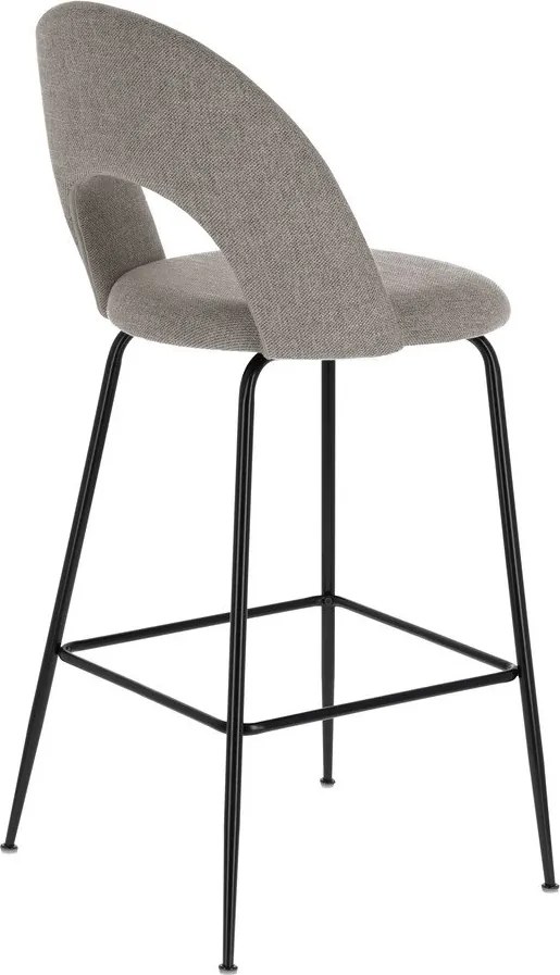 Szürke kárpitozott bárszék szett 4 db-os (ülésmagasság 63 cm) Mahalia – Kave Home