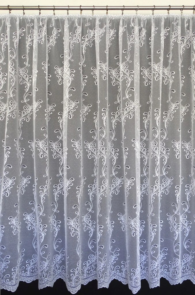 Mg Függöny jacquard 637/7 Fehér 400x150cm készre varrva Bt M