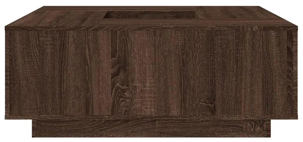 barna tölgyszínű szerelt fa dohányzóasztal 100x100x40 cm