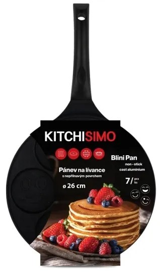 KITCHISIMO 26 cm fekete palacsintasütő