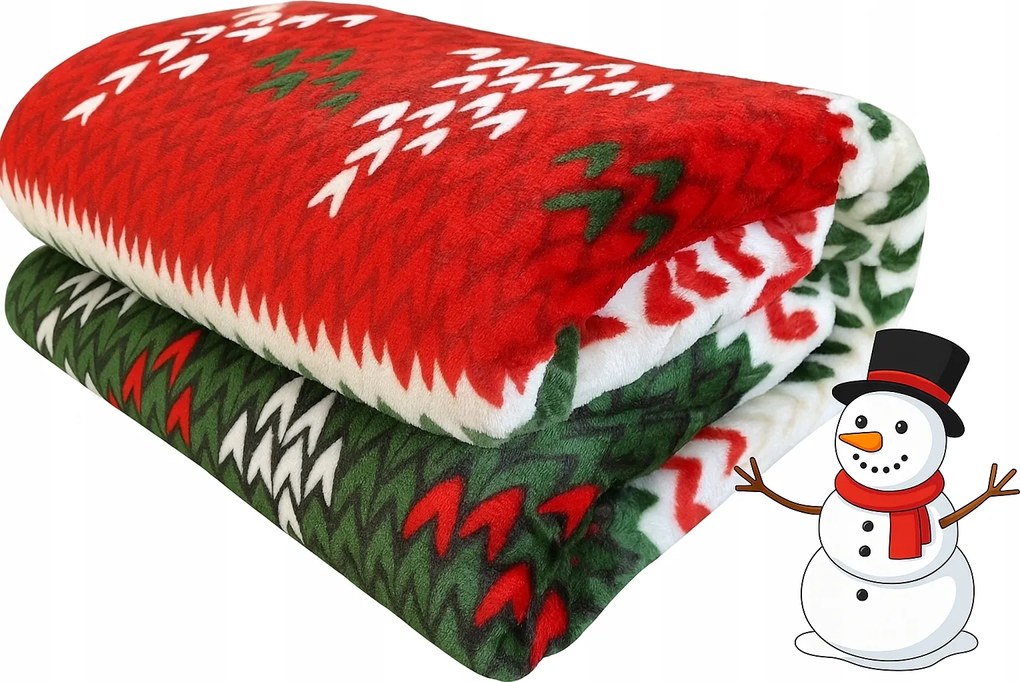 Karácsonyi takaró 160x200 meleg ünnepi hópihék karácsony puha