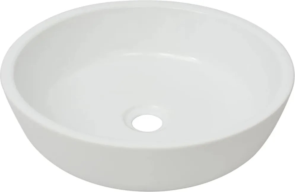 vidaXL Kerek, fehér kerámia mosdókagyló 42x12cm