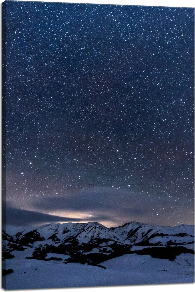 Vászonkép Kozmosz Természet Hegyek a hóban Természet Csillagászat 40x60