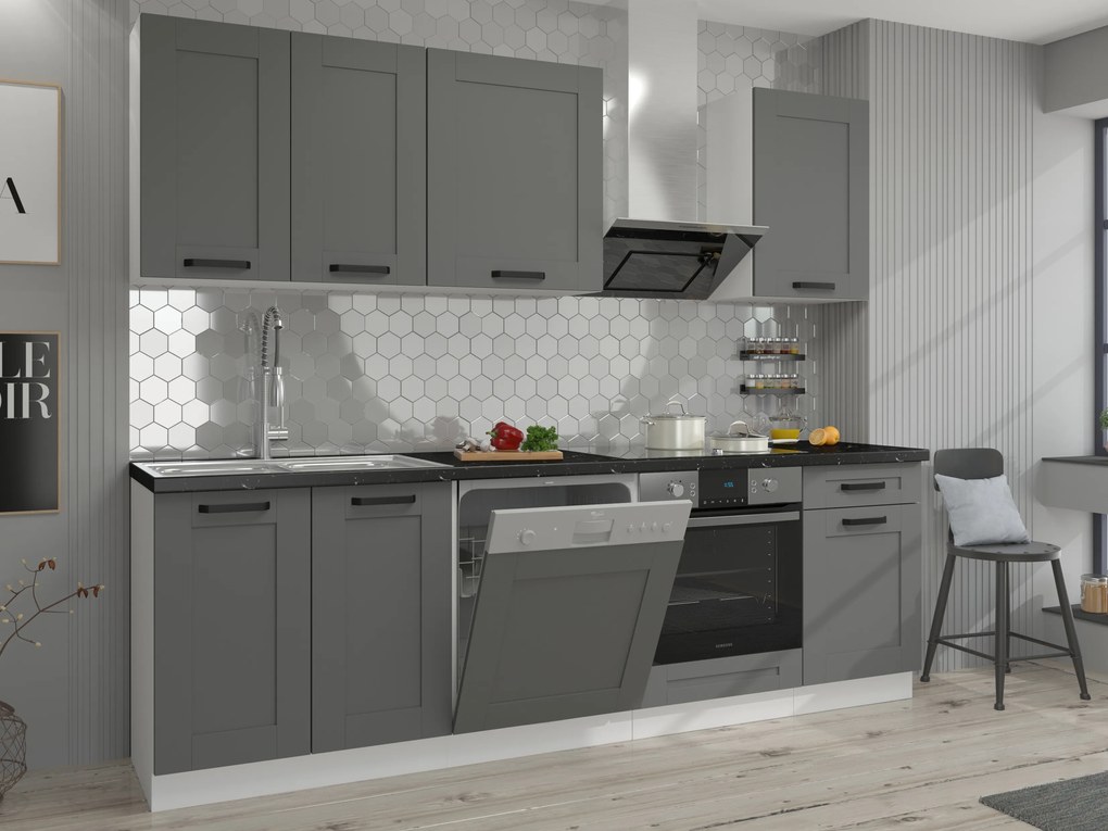Felső konyhaszekrény Lucid 60 GU 36 1F (dustgrey + fehér). Akció -6%. 1045548