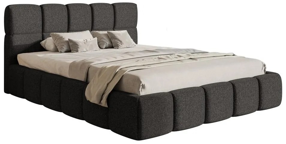Franciaágy 180 cm Cirsten 180B (ágyráccsal) (grafit). 1099491