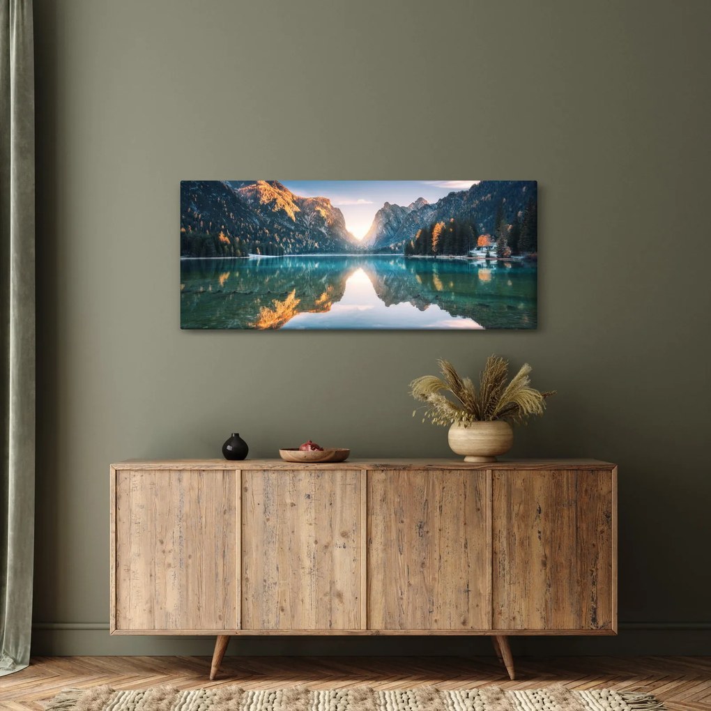 Kép - Hegyi tó (120x50 cm)