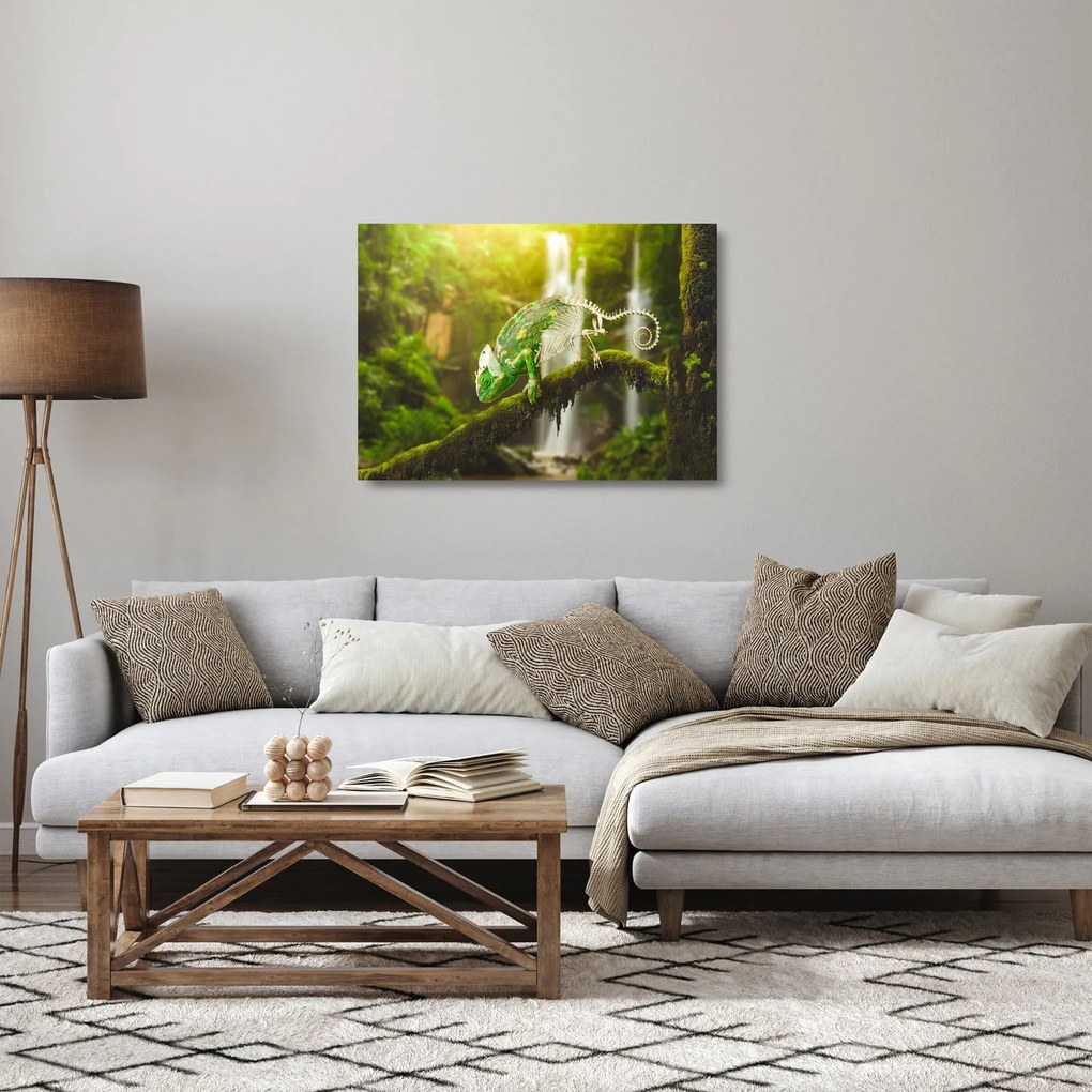 Kaméleon képe (üvegen) (70x50 cm)