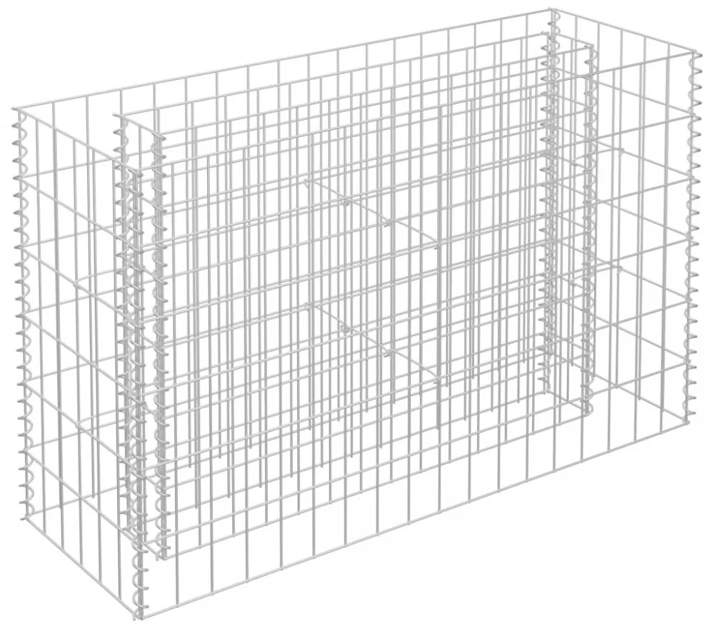 horganyzott acél gabion magaságyás 90 x 30 x 60 cm