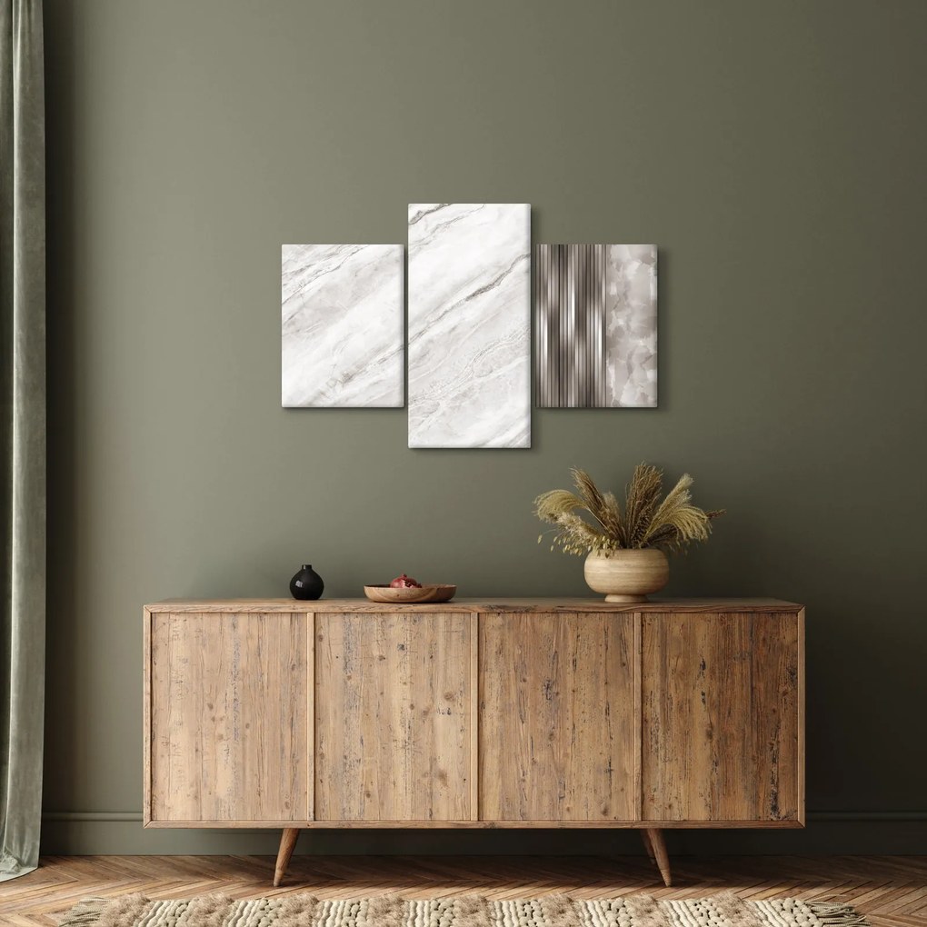 Kép - Márvány ezüst vonalakkal (90x60 cm)