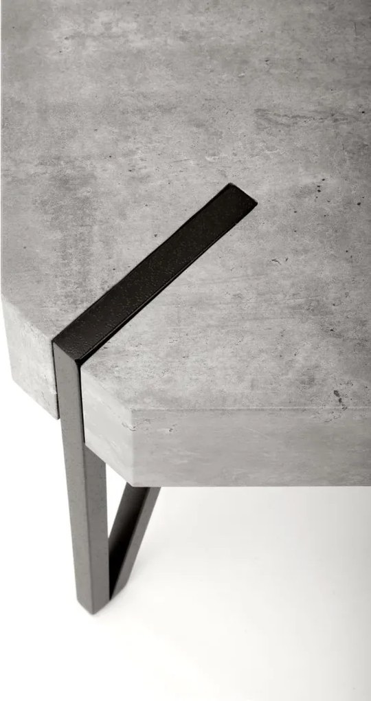 EMILY dohányzóasztal beton/fekete
