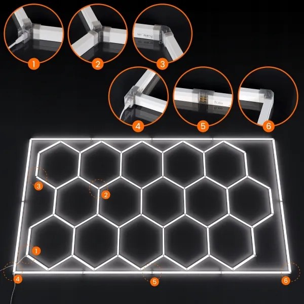 LED mennyezeti lámpatest LED/696W/85-265V 6500K 484x243 cm CRI 90 IP44 fehér