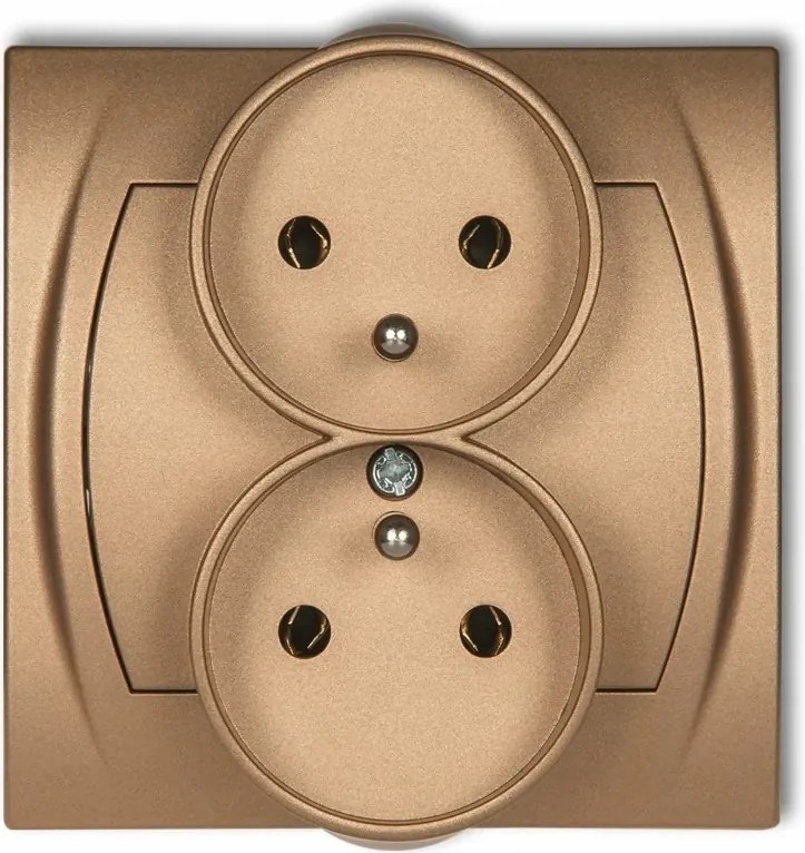 Dupla földelt aljzat arany Kontakt kerettel 8LGPR-2Z Logo Karlik