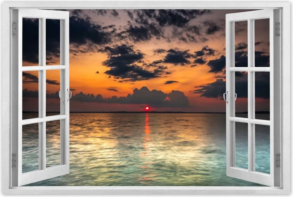 Poszterek 120x80 Sziklák Tenger Nap