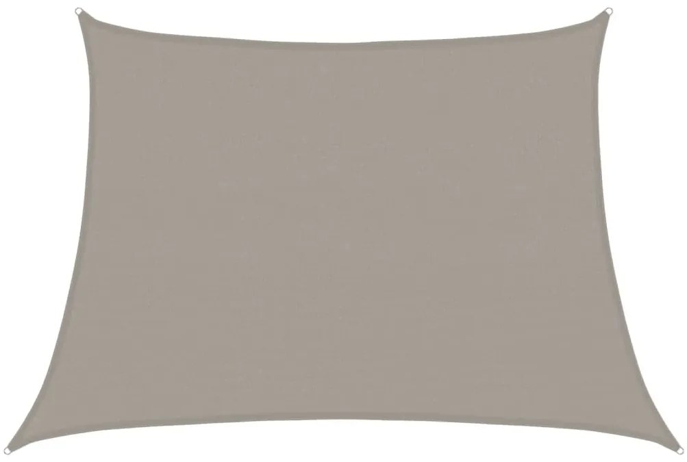 világosszürke trapéz alakú HDPE napvitorla 160 g/m² 4/5 x 3 m