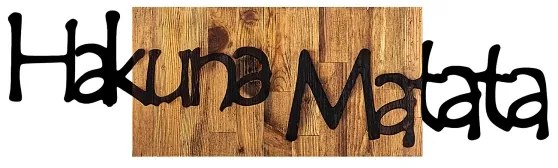 Fali dekoráció 30x108 cm fa/fém