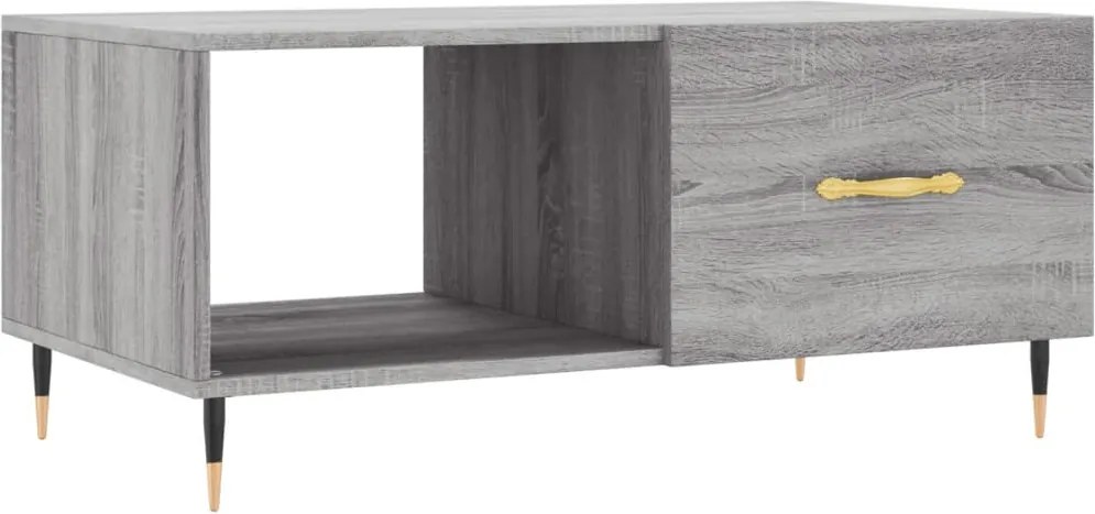 vidaXL szürke sonoma színű szerelt fa dohányzóasztal 90 x 50 x 40 cm