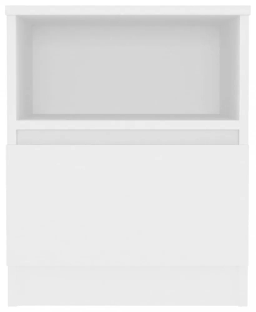 fehér szerelt fa éjjeliszekrény 40 x 40 x 50 cm