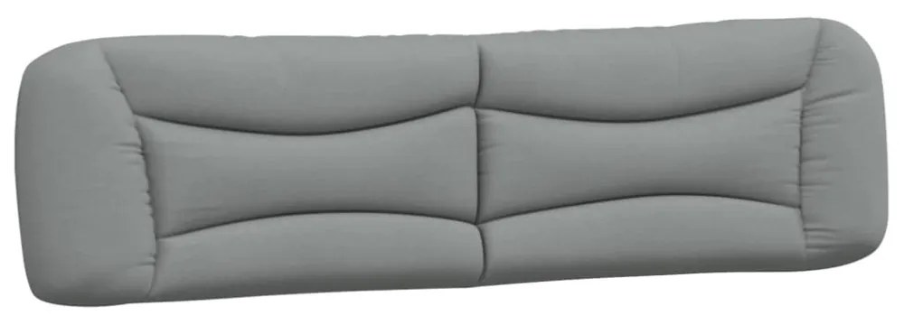 világosszürke szövet ágykeret LED-ekkel matrac nélkül Hvar 200 x 200 cm