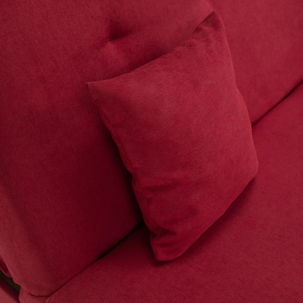 Kihúzható kanapé, piros, ALADA