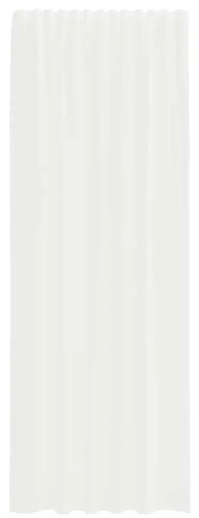 2 db fehér fátyolfüggönyök hurokkal 140x260 cm