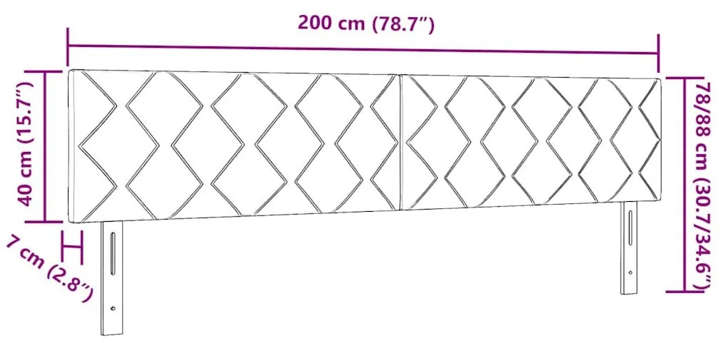 LED Fejtámla LED -es lámpákkal Sötétzöld 200 cm Bársony
