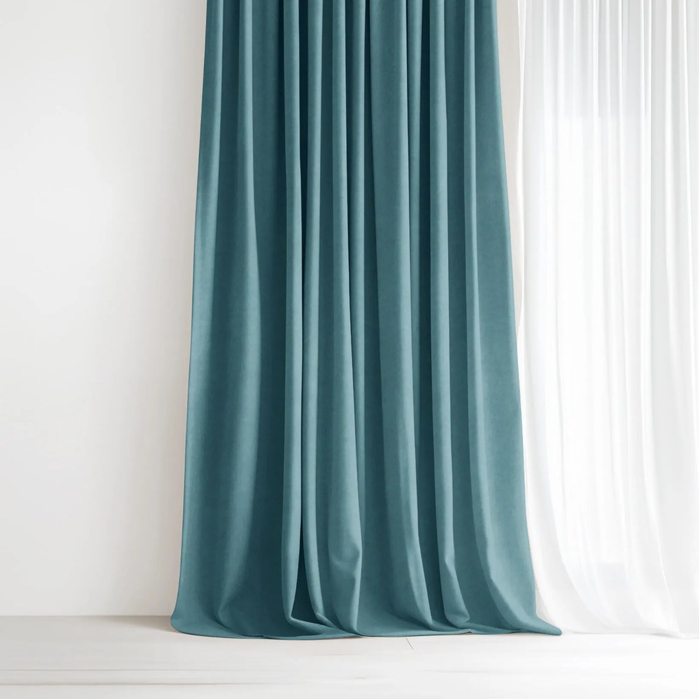 Goldea marbella díszfüggöny - petrolkék 280x135 cm