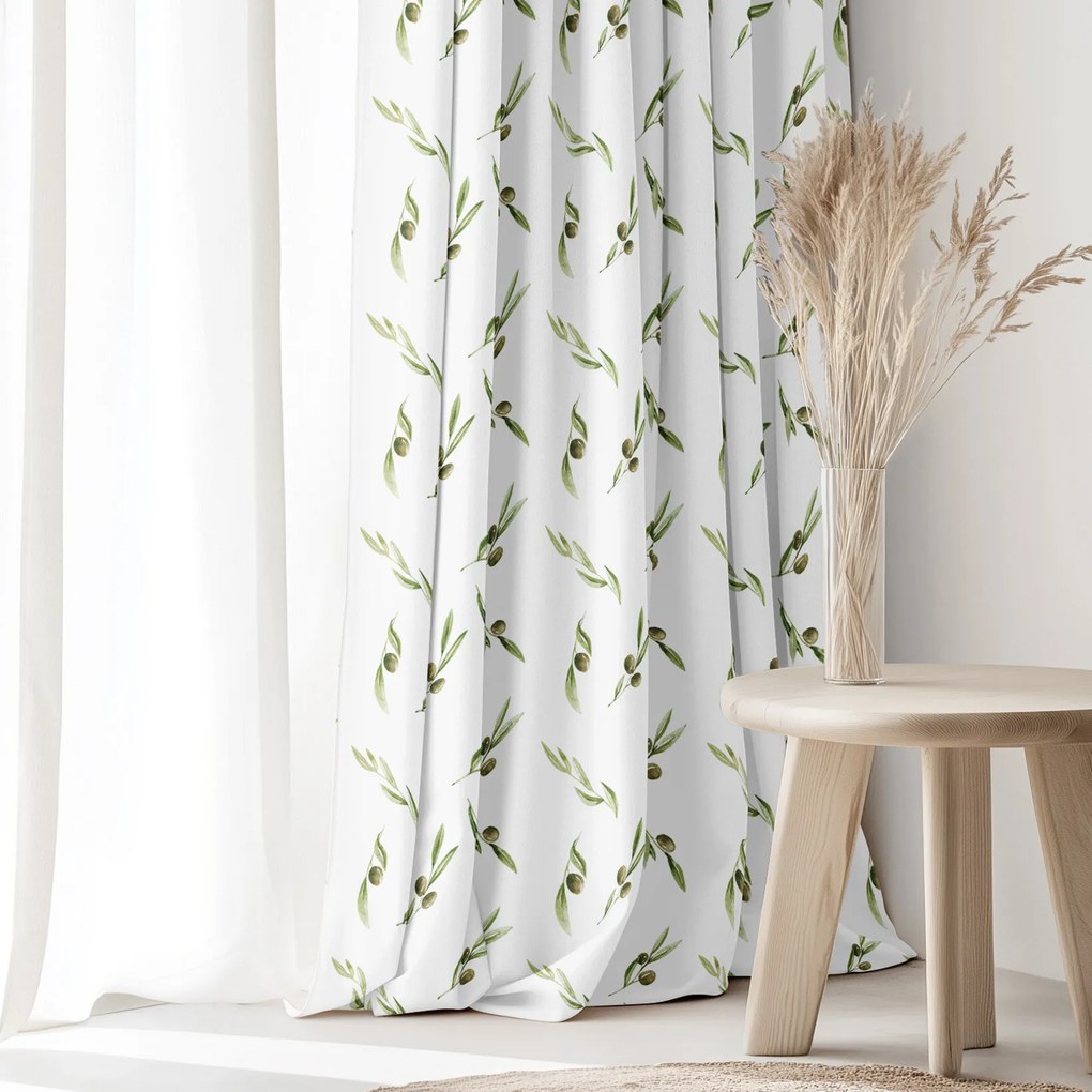 Goldea dekoratív drapéria - olivák 240x150 cm